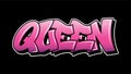 Graffiti style lettering text design